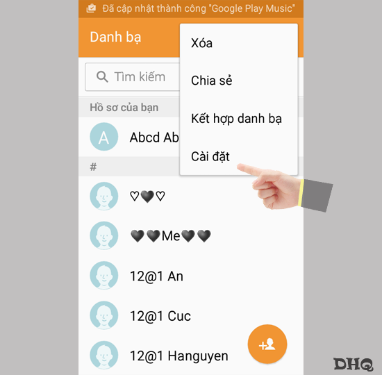 Chọn Cài đặt